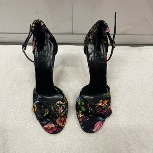 Floral Black Women's Shoes